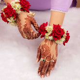 Handcrafted Red Floral Hand Jewellery